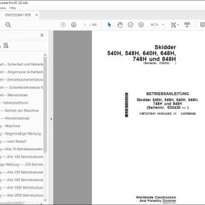 John Deere 540H 548H 640H 648H 748H & 848H BETRIEBSANLEITUNG PDF