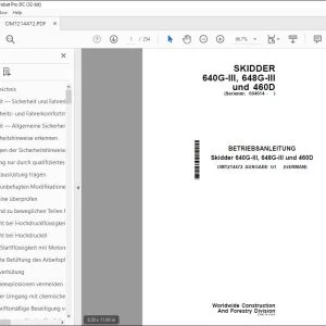 John Deere Skidder 748H BETRIEBSANLEITUNG OMT230125 - PDF DOWNLOAD