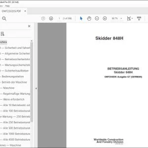 John Deere Skidder 848H BETRIEBSANLEITUNG OMT230205 - PDF DOWNLOAD