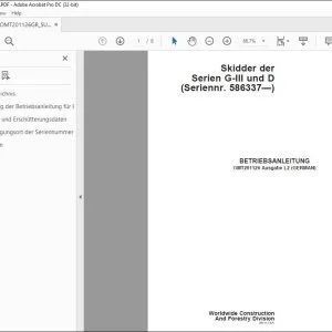 John Deere Skidder der Serien G-III & D BETRIEBSANLEITUNG PDF