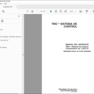 John Deere TMC Sistema De Control ver 1.05/2.16 MANUAL DEL OPERADOR PDF