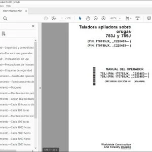 John Deere Taladora apiladora 753J y 759J MANUAL DEL OPERADOR PDF
