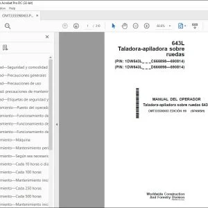 John Deere Taladora-apiladora sobre ruedas 643L MANUAL DEL OPERADOR PDF