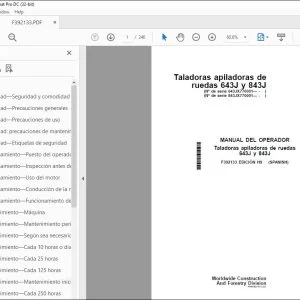 John Deere Taladoras apiladoras de ruedas 643J y 843J MANUAL DEL OPERADOR PDF