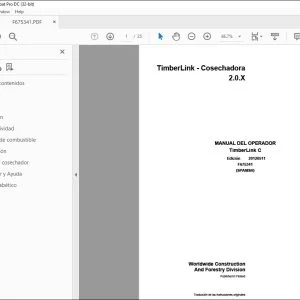 John Deere TimberLink Cosechadora 2.0.X MANUAL DEL OPERADOR PDF