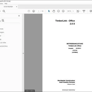 John Deere TimberLink Office 2.0 X BETRIEBSANLEITUNG F076799 PDF