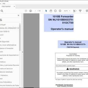 John Deere Timberjack 1010B MANUAL DEL OPERADOR Y DE MANTENCIÓN PDF