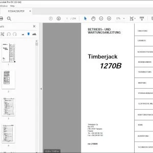 John Deere Timberjack 1270B BETRIEBS UND WARTUNGSANLEITUNG PDF
