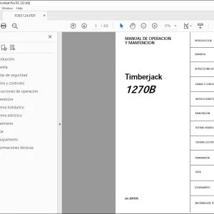 John Deere Timberjack 1270B Manual de operacion F060124 PDF