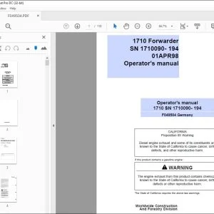John Deere Timberjack 1710 Ruckezug BETRIEBSANLEITUNG – PDF DOWNLOAD