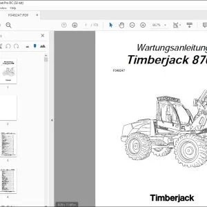 John Deere Timberjack 870B Wartungsanleitung F048247 - PDF DOWNLOAD