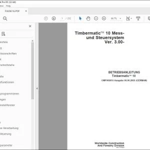 John Deere Timbermatic 10 BETRIEBSANLEITUNG OMF069616 - PDF DOWNLOAD
