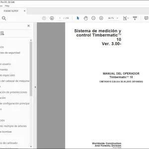 John Deere Timbermatic 10 Ver. 3.00 MANUAL DEL OPERADOR PDF