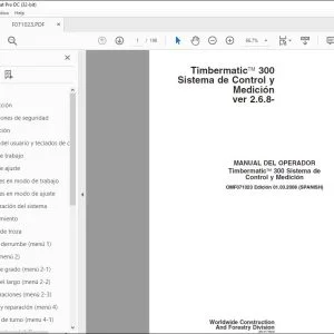 John Deere Timbermatic 300 Control y Medicion MANUAL DEL OPERADOR PDF