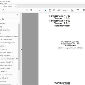 John Deere Timbermatic 700 / 900 BETRIEBSANLEITUNG OMF066419 PDF