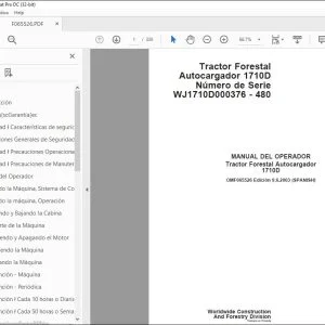 John Deere Tractor Forestal Autocargador 1710D MANUAL DEL OPERADOR PDF