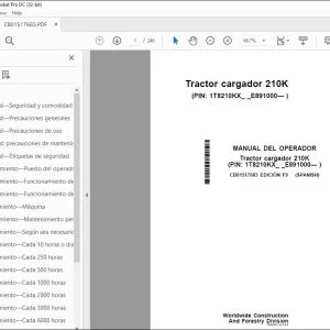 John Deere Tractor cargador 210K MANUAL DEL OPERADOR CB01517683 PDF