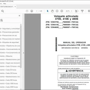 John Deere Volquetes 370E, 410E y 460E MANUAL DEL OPERADOR PDF