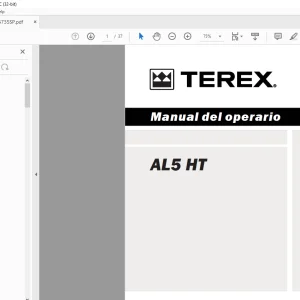 TEREX AL5 HT Manual del operario 235735 - PDF DOWNLOAD