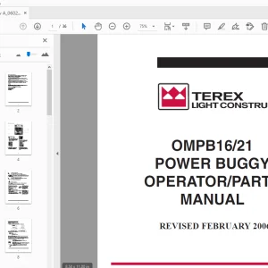 TEREX OMPB16/21 POWER BUGGY OPERATOR/PARTS MANUAL - PDF DOWNLOAD
