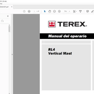 TREXE RL4 Vertical Mast Manual del operario 1266664