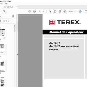 Terex AL 5HT AL 5HT Manuel de l’opérateur PDF