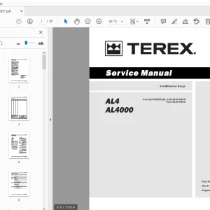 Terex AL4 AL4000 Service Manual 218567 - PDF DOWNLOAD