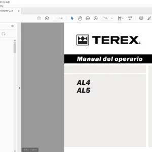 Terex AL4 AL5 Manual del operario 229100 - PDF DOWNLOAD (Spanish)