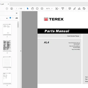 Terex AL4 Parts Manual 216011 - PDF DOWNLOAD