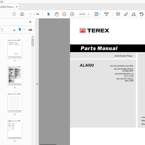 Terex AL4000 Parts Manual 116419 - PDF DOWNLOAD