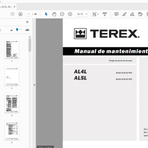 Terex AL4L AL5L Manual de mantenimiento 229171SP - PDF DOWNLOAD