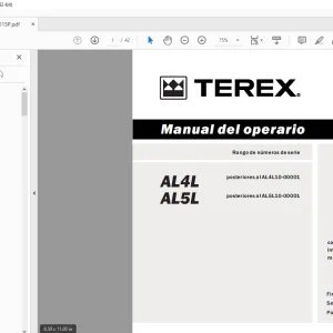 Terex AL4L AL5L Manual del operario 229101 PDF