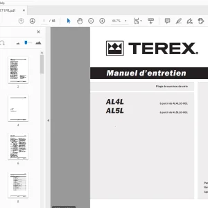 Terex AL4L AL5L Manuel d’entretien 229171FR - PDF DOWNLOAD