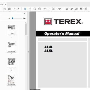 Terex AL4L AL5L Operator's Manual 229101 - PDF DOWNLOAD