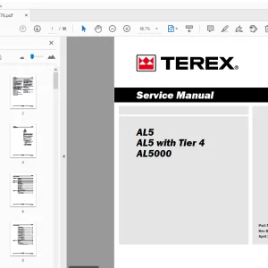 Terex AL5 AL5 With Tier 4 AL5000 Service Manual 116476 - PDF DOWNLOAD