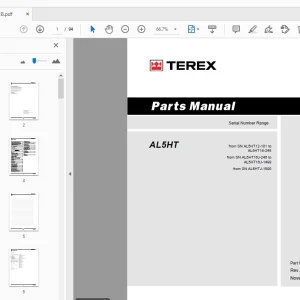 Terex AL5HT Parts Manual 826028 - PDF DOWNLOAD