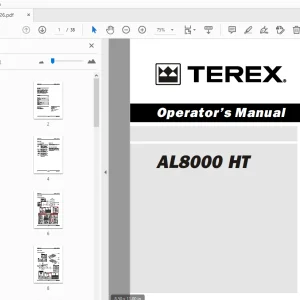 Terex AL8000 HT Operator's Manual 114426 - PDF DOWNLOAD