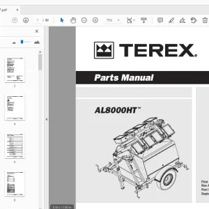 Terex AL8000HT Parts Manual 116477 - PDF DOWNLOAD