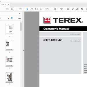Terex GTH-1256 AF Operator's Manual 57.0009.0735 - PDF DOWNLOAD