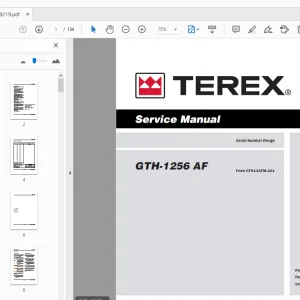 Terex GTH-1256 AF Service Manual 57.4400.9219 - PDF DOWNLOAD