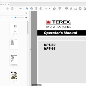 Terex HPT-60 HPT-66 Operator's Manual 219602 - PDF DOWNLOAD