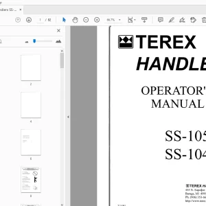 Terex Handlers SS-1056C SS-1048C Operator's Manual 236505 - PDF DOWNLOAD