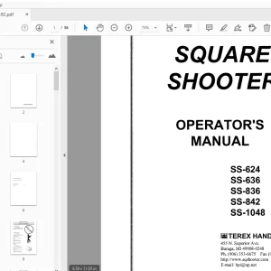 Terex Handlers SS-624 SS-636 SS-836 SS-846 SS-1048 Operator's Manual - PDF