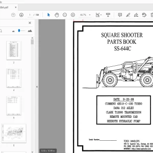 Terex SS-644C Square Shooter Handler Parts Catalog 234884 PDF