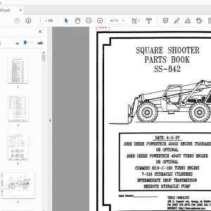 Terex Handlers Square Shooter SS-842 Parts Manual 234889 - PDF