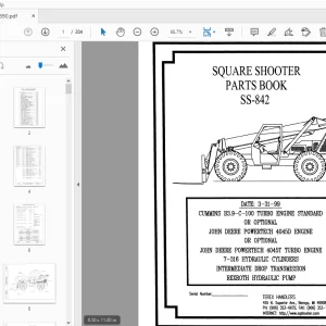Terex Handlers Square Shooter SS-842 Parts Manual 234890 - PDF