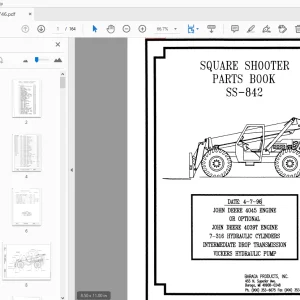 Terex Handlers Square Shooter SS-842 Parts Manual 235746 - PDF DOWNLOAD
