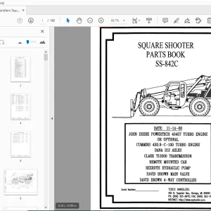 Terex Handlers Square Shooter SS-842C Parts Manual 234894 - PDF DOWNLOAD