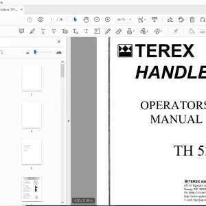 Terex Handlers TH 528 Operators Manual 236496 - PDF DOWNLOAD