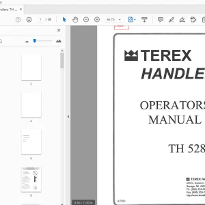 Terex Handlers TH 528C Operator's Manual 236497 - PDF DOWNLOAD